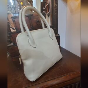Vintage Bally Italy bone leather handbag